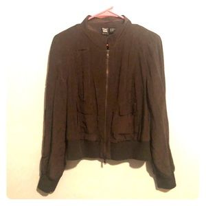 100% Silk Bomber Jacket
